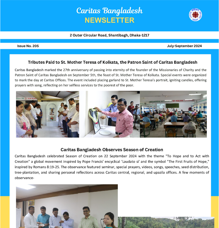 Newsletter Caritas Bangladesh