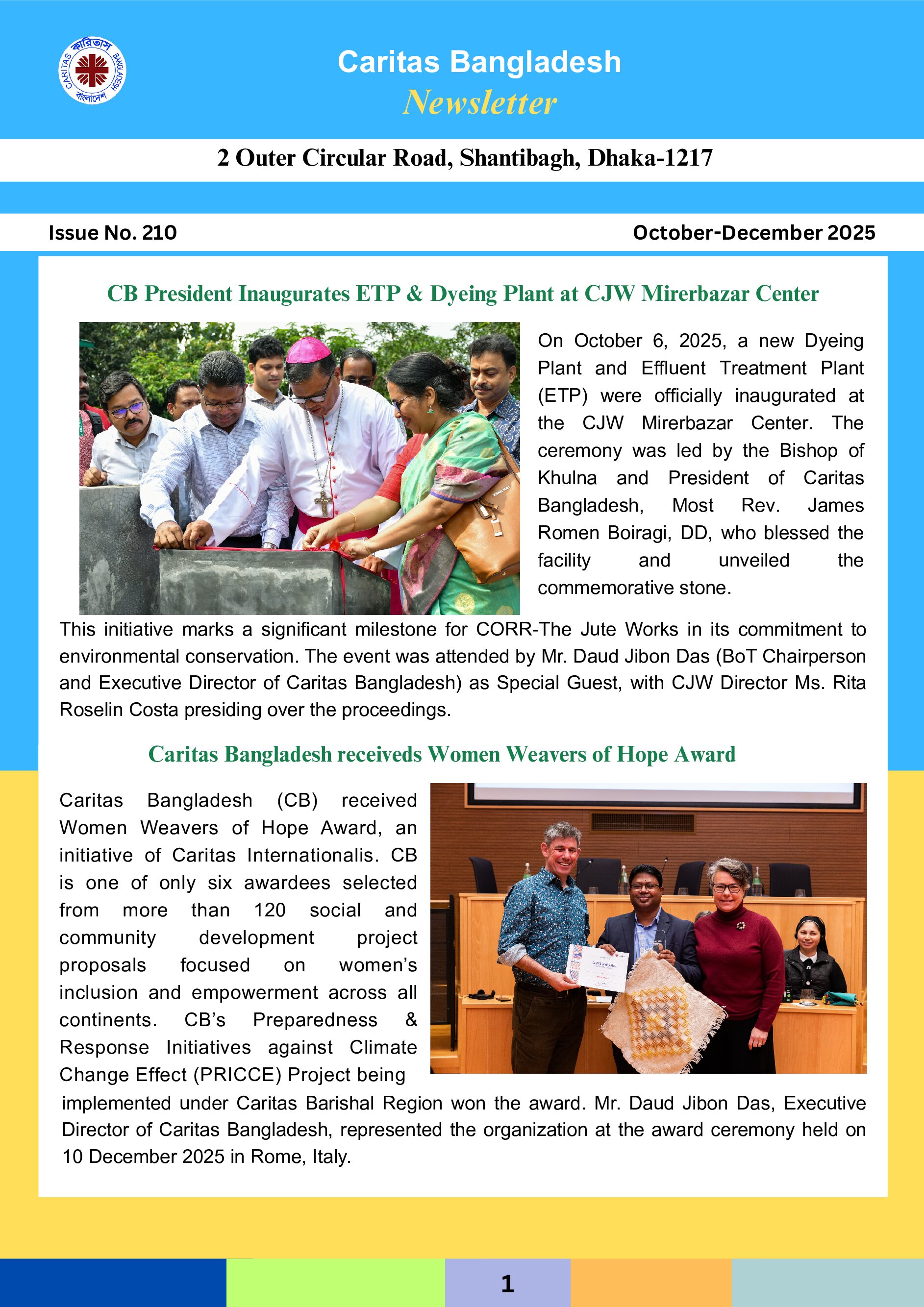 Newsletter Caritas Bangladesh